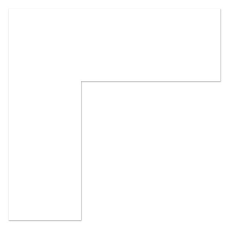 Ergomat DuraStripe Xtreme 8inx8inx4in 90 degrees AngleCorners White, 16PK DSX-C8-W-KIT